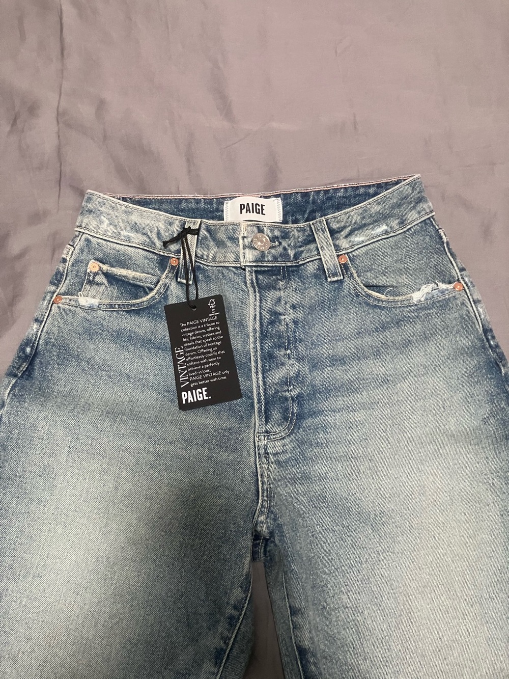 PAIGE Billy Crop - High Rise, Straight Crop, size 24
